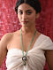 Green Aventurine Dual Tone Tribal Silver Necklace With Emerald and Green Quartz