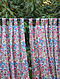 Blue and Pink Hand Block-Printed Mulmul Cotton Curtain