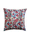 Blue and Pink Hand Block-Printed Cotton Cushion