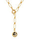 Capricorn Gold Tone Enameled Pendant With Chain