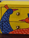 Hand Painted Gond Art Chest Of Drawers (L- 6.5in, W- 5.5in, H- 4in)