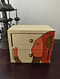 Hand Painted Gond Art Chest Of Drawers (L- 6.5in, W- 5.5in, H- 4in)