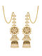  Gold Plated Vellore Polki Silver Earrings