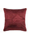 Mulberry Red Satin Festive Cushion Cover (L-16in,W-16in)