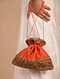 Orange Handcrafted Silk Potli