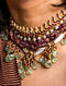 Multicolor Gold-plated Silver Necklace with Pearls