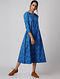 Blue Printed Mangalgiri Cotton Dress
