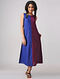 Blue-Purple Mangalgiri Cotton Dress with Pockets