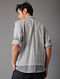 Grey Handloom Cotton Shirt
