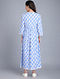 Blue-White Printed Cotton Dress