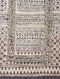 Brown-Grey Hand Block-printed Cotton Rug (3ft x 2ft)
