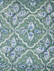 Green-Blue Block-printed Cotton Cushion Cover (16in x 16in)