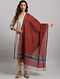 Maroon-Blue Natural Dyed Cotton Dupatta