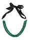 Green Onyx Beaded Silver Necklace