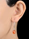 Carnelian Hoop Silver Earrings by Benaazir