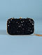 Black Handcrafted Clutch with Sequins