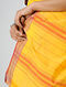 Yellow-Orange Cotton Saree with Woven Border