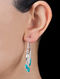 Ethno Turquoise Silver Earrings by Deepa Sethi