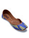 Blue-Gold Handcrafted Leather Jutti