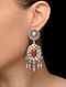 Red Onyx Silver Earrings