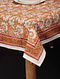 Multicolored Hand Block-printed Cotton Table Cover (84in x 60in)