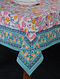 Multicolored Hand Block-printed Cotton Table Cover (85in x 62in)