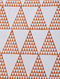 Orange Block-Printed Cotton Double Bed Cover with Pillow Covers (Set Of 3)