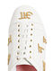 White-Golden Hand-Crafted Zari Embellished Sneakers