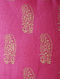 Fuchsia-Golden Printed Dupion Silk Cushion Cover (16in x 16in)