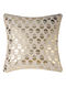 Off-White Foil-printed Cotton Cushion Cover (16in x 16in)