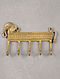 Brass Hook with Elephant Motif 8.2in x 1.2in x 5in