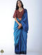 Madder-Indigo Tie-up Ajrakh-printed Cotton Blouse by Jaypore -