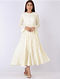Ivory Crinkled Organic Cotton Dress