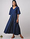 Blue Handloom Cotton Dress by Jaypore