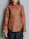 Brown Tussar Gicha Collared Top by Jaypore