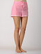 Pink Elasticated-waist Cotton Shorts by Jaypore