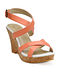 Peach Handcrafted Cork Wedges