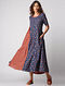 Indigo-Madder Natural-dyed Ajrakh Cotton Dress by Jaypore