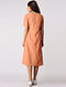 Orange Natural-dyed Cotton Dress with Pockets by Jaypore