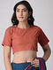 Rust Natural-dyed Cotton Blouse