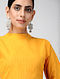Yellow Handloom Cotton Blouse with Tie-up