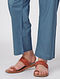 Blue Tie-up Waist Cotton Pants by Jaypore