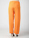 Orange Tie-up Waist Handloom Cotton Pants