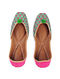 Green Handcrafted Printed Juttis
