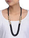 Black Gold Tone Kundan Inspired Onyx Necklace