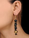 Black Gold Tone Onyx Earrings