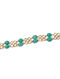 Emerald Green Gold Tone Kundan Inspired Bracelet