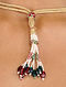 White-Red Kundan Inspired Pearl Necklace