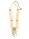 White Gold Tone Kudnan Beaded Necklace with Earrings