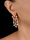 Pink Gold-plated Silver Earrings with Fresh Water Pearls